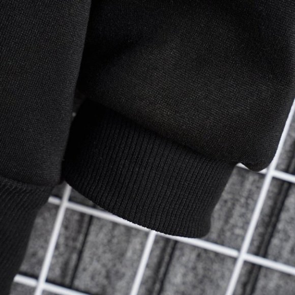 Black And Brown Mens Thermal Hoodie - Picture 4 of 5